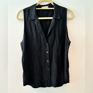 Equipment black silk blouse